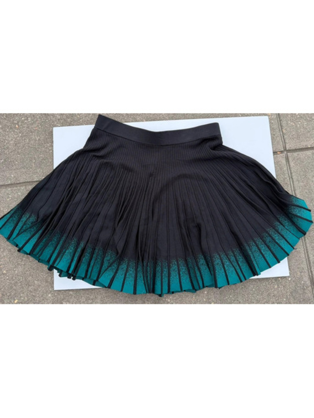 NWOT Emporio Armani stretchy pleated dip dye skirt size 48